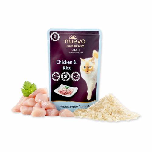 NUEVO super-premium пауч за котки  -  Лайт - Пиле с ориз  85 гр