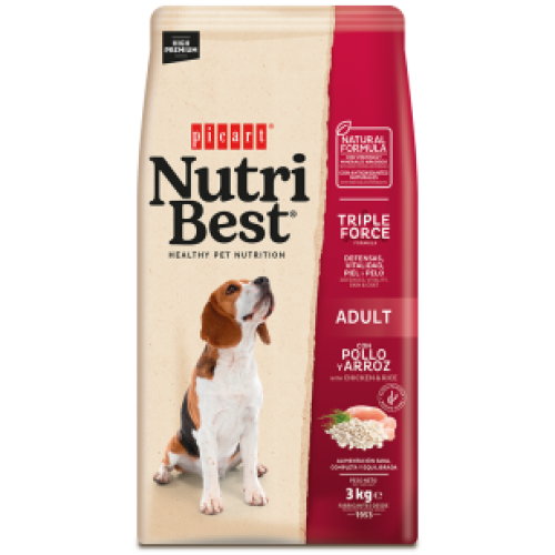 NutriBest Adult Пилешко и ориз, чувал от 15кг, цена за чувал 78.00лв. /1кг-5.20лв./