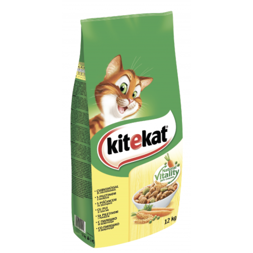 Kitekat  Пиле и зеленчуци, чувал от 12кг, цена за чувал 83.40