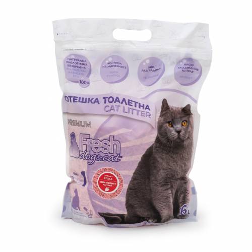Соева котешка тоалетна Fresh с аромат на ЯГОДА
