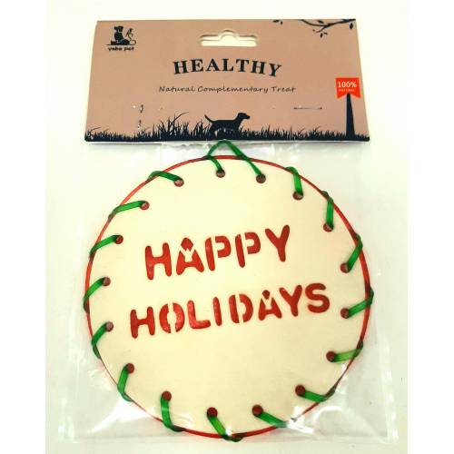 Коледно лакомство кожа КРЪГЧЕ HAPPY HOLIDAYS 11,5 см