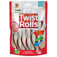 Дентално лакомство TWIST ROLLS вкус на телешко, 12,5 см