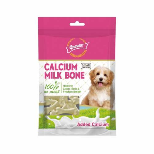 Дентални кокали CALCIUM MILK BONE мляко 5 см, 30 броя в пакет