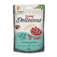 Лакомство за котка DELICIOUS catnip and shrimp, с валериана и скариди