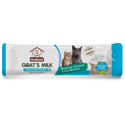 Сухо мляко ЗА КОТКИ HOWBONE GOAT`S MILK, / цена за 1бр саше- 12.5 гр / 24 бр./кутия