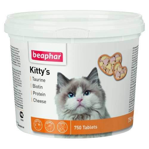 Китис микс витамини за котка  форма на сърце  750 бр