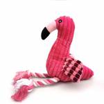Играчка за куче - Фламинго плюш с въжени крака