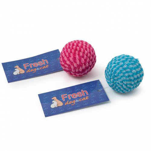 Играчка за котка топче цветен шнур 4.5 см