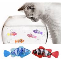 Играчка за коте - Рибка робот, активираща се при контакт с вода 7,5 см