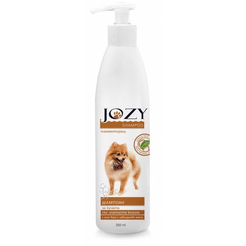 Шампоан JOZY - пигментиращ за кучета  със златиста козина с алое вера и лавандулово масло 250 мл