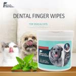 Мокри кърпи - напръстник FRESH FRIENDS за устна хигиена, за кучета и котки.