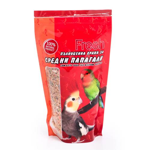 Пълноценна храна за средни папагали Fresh, 500 гр