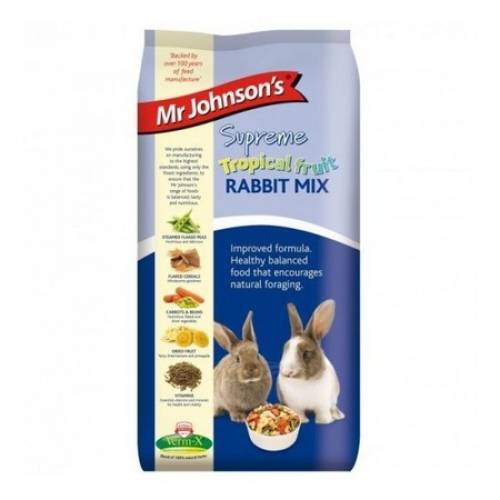 Храна за зайци с тропически плодове - Mr. Johnsons  15кг - 114.75лв /храна за едри гризачи /