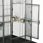 Метална клетка с външна кацалка и стъба за голям папагал с  размери - 101х 78 х 170 см.